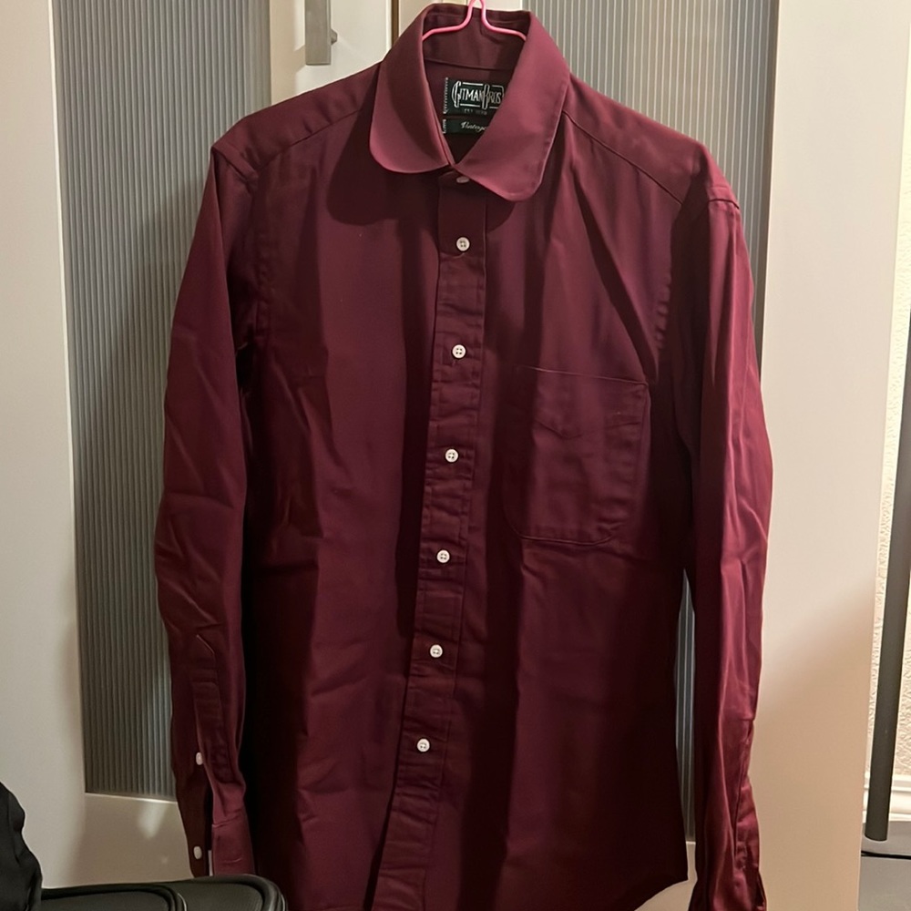 Made in the USA Gitman Bros burgundy dress shirt
